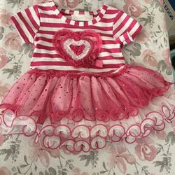 4 Girl Size 3-6 Mo Outfit Bundle With Homemade Blanket Teddy Bear