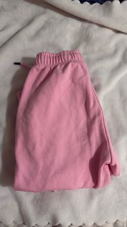 Pink sp5der sweatpants
