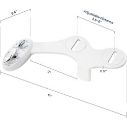 LUXE Bidet NEO 320 - Warm Water, Dual Nozzle, Self-Cleaning, Non-Electric Bidet Attachment for Toilet Seat, Adjustable Water Pressure, Rear & Feminine