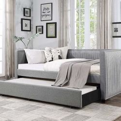 Brand New Gray Linen Daybed