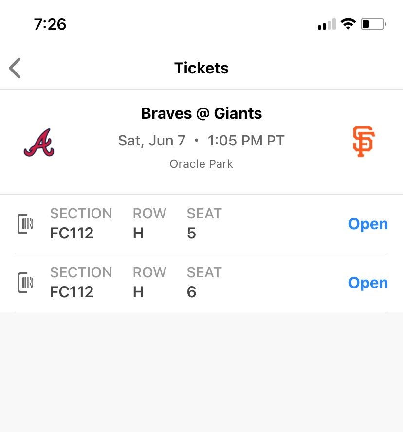 Sf Giants Vs Atl Braves Tickets