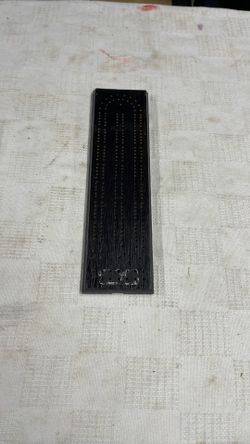 Dark Wooden Cribbage Board with hidden Compartment for Pegs
