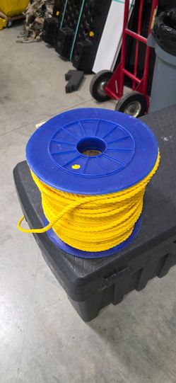 Yellow Twisted Poly 3/8 Rope on Spool