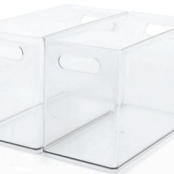 NEW 9L clear plastic storage bins - $5