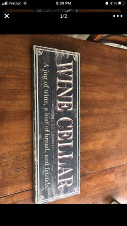 Farmhouse wine sign