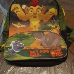 Kid Backpack The Lion Guard In Good Condition Clean 