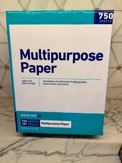 Wexford Multipurpose Paper 750 Sheets. New unopened package