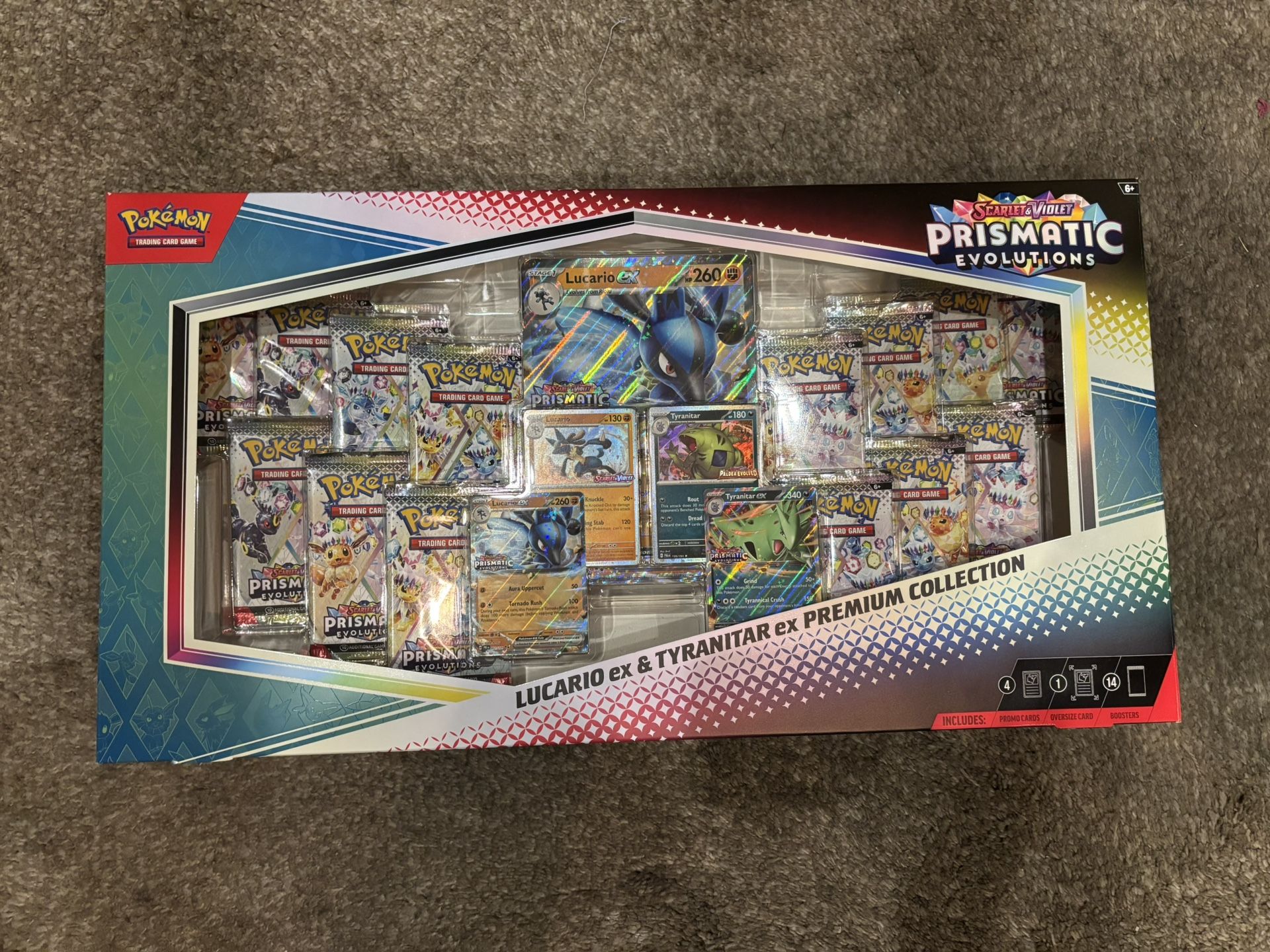 Pokemon Prismatic Evolutions Lucario ex & Tyranitar ex Premium Collection