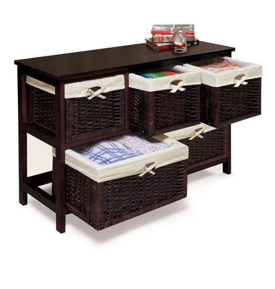 Wicker Storage Dresser