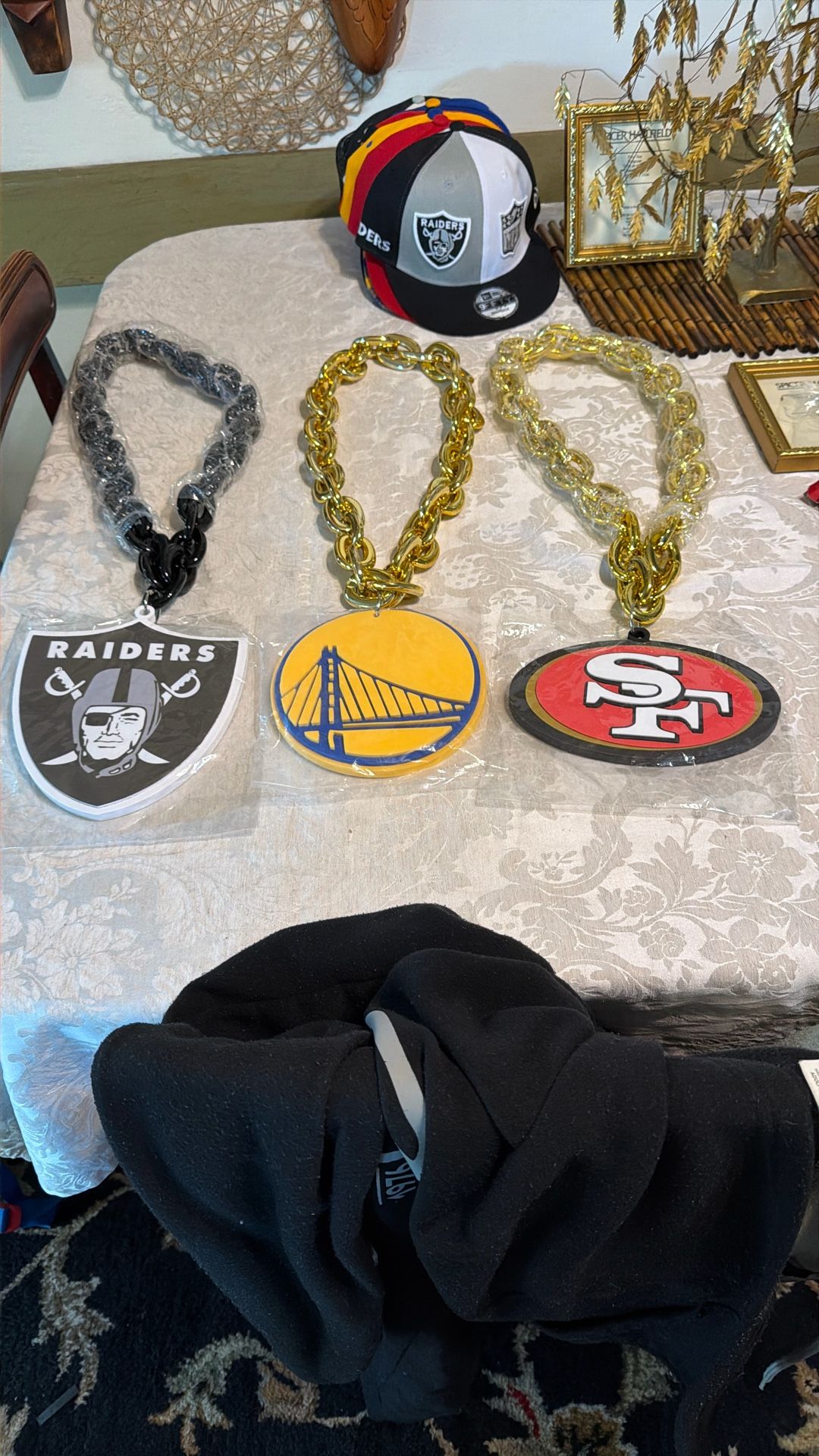 Raiders N Niners And Warriors Chains $25 Each