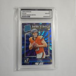 Bo Nix Panini NFL Donruss Rated Rookie Retro CGZ  10 GEM MINT
