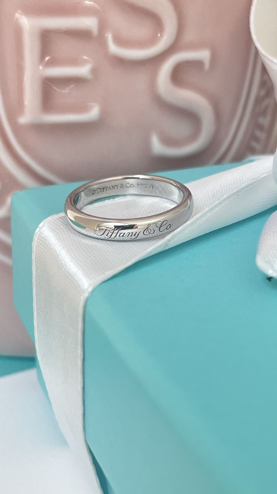 Tiffany & Co. Lucida Notes Ring in Platinum size 4.5 US NEW with Box
