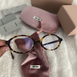 Authentic Miu Miu Glimpse Sunglasses - Model SMU 04Z (Havana Honey)