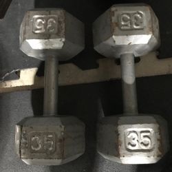 Iron Hex Dumbbells 35 lbs