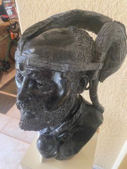 $4,500.00 African sculpture made from Verdite artist name, Emmanuel Chickenbirke, very very heavy
