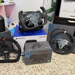 Logitech g pro wheel w/ rs hub and multiple wheels rs handbrake/shifter Xbox ps5 pc