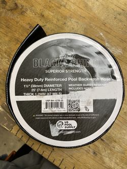 Black Rhino 1 1/2” Pool Backwash Hose 25ft New 