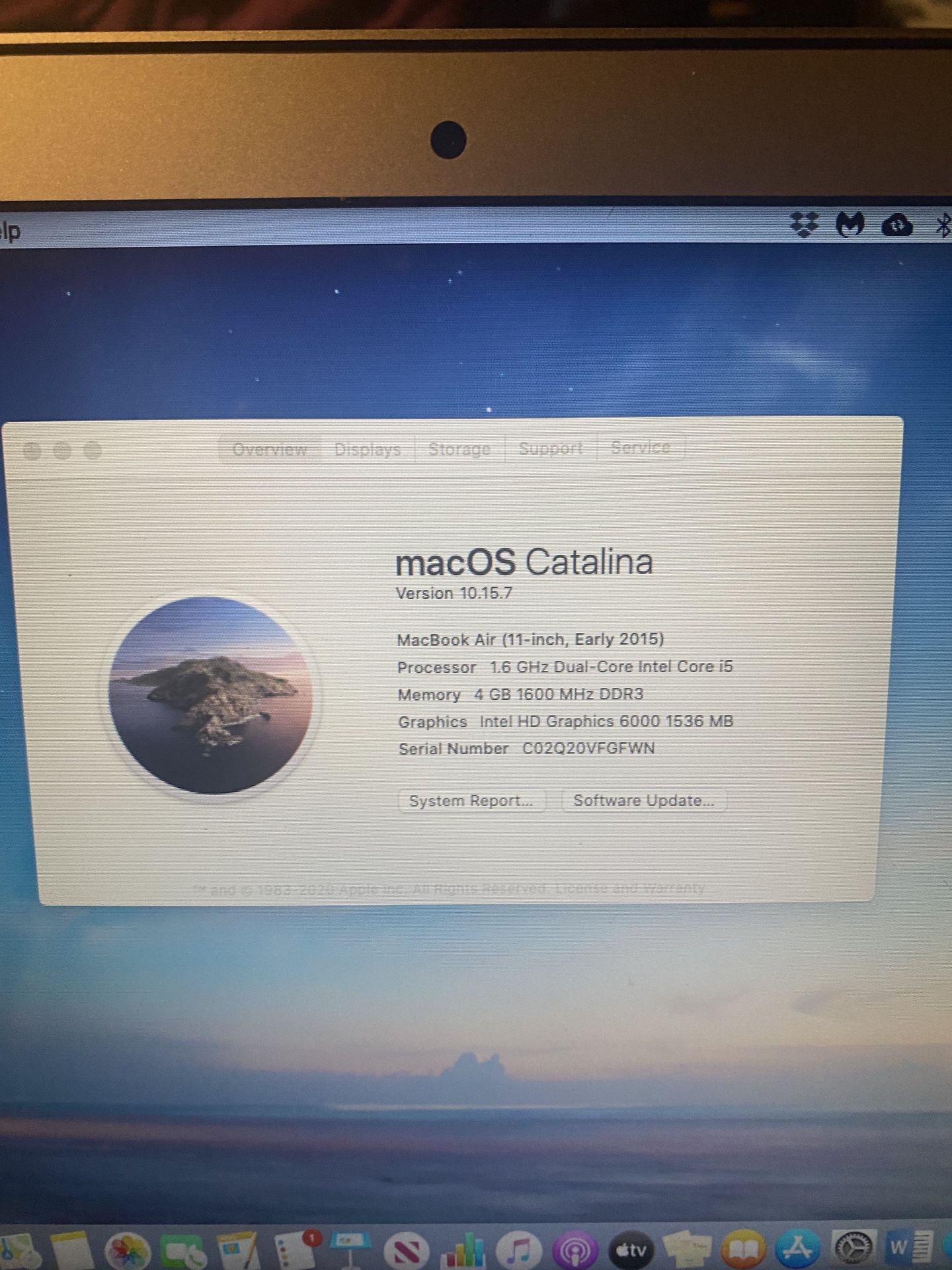 MacBook Air 1.6GHz (11inch 2015)