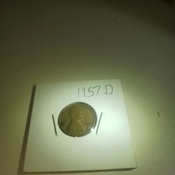 1957 D Wheat Penny Sealed 