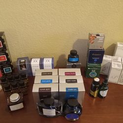 Large lot of fountain pen inks