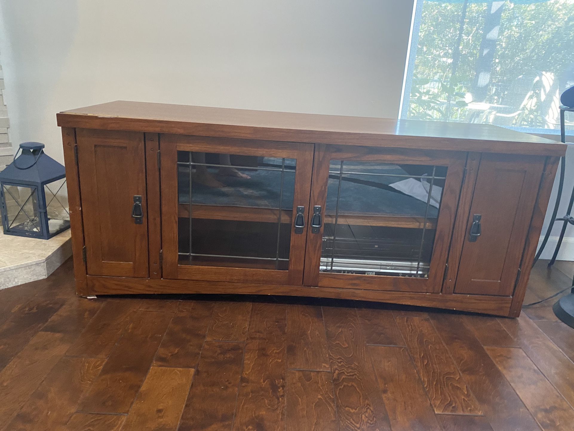 Mission Style Entertainment Center/TV Stand Solid Wood