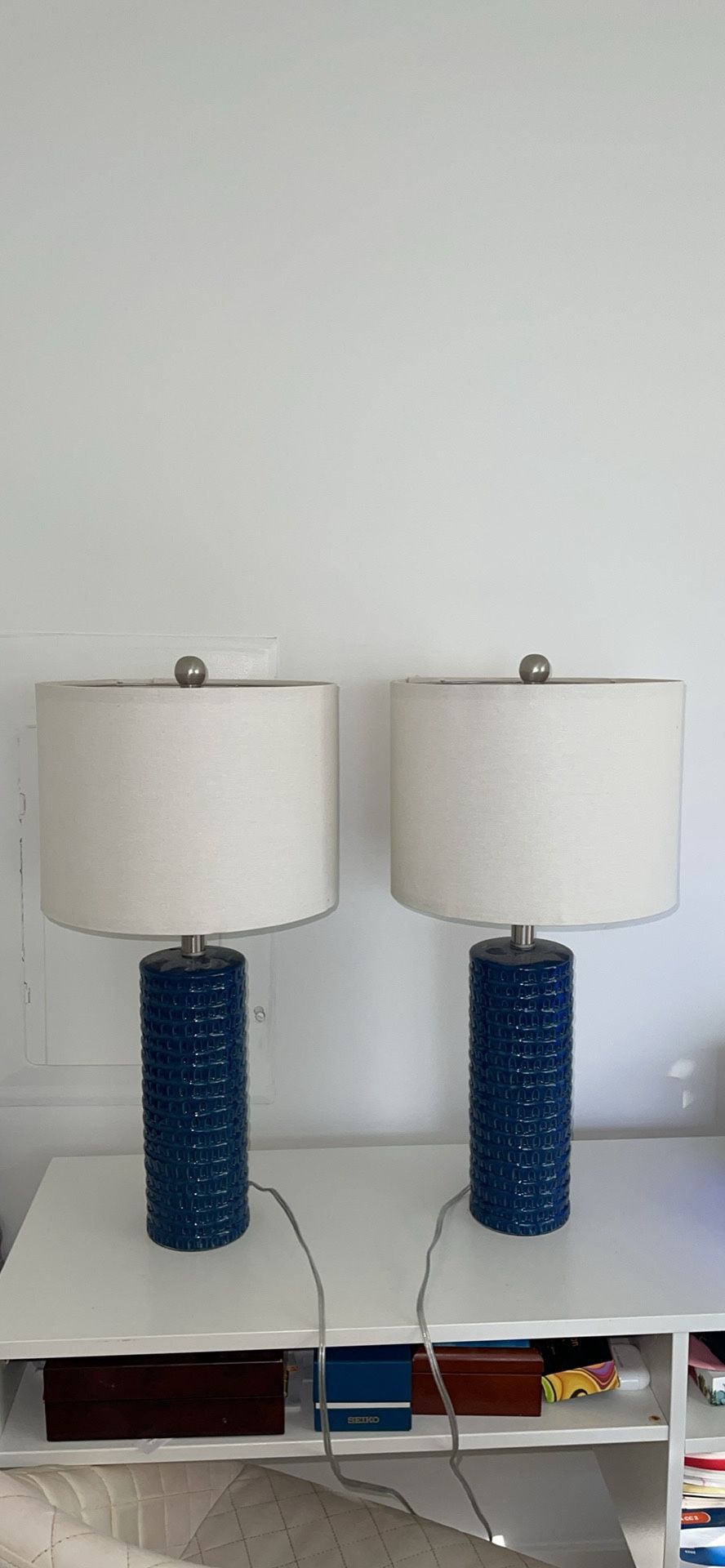 Blue Ceramic Lamps Set