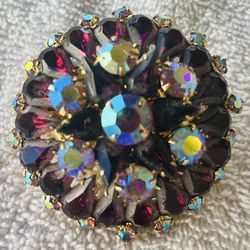 Purple Amethyst Brooch