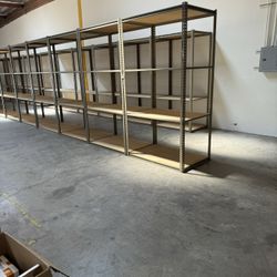 Warehouse Shelving Racks 48 in W x 30 in D Boltless Storage Shelves Delivery Available