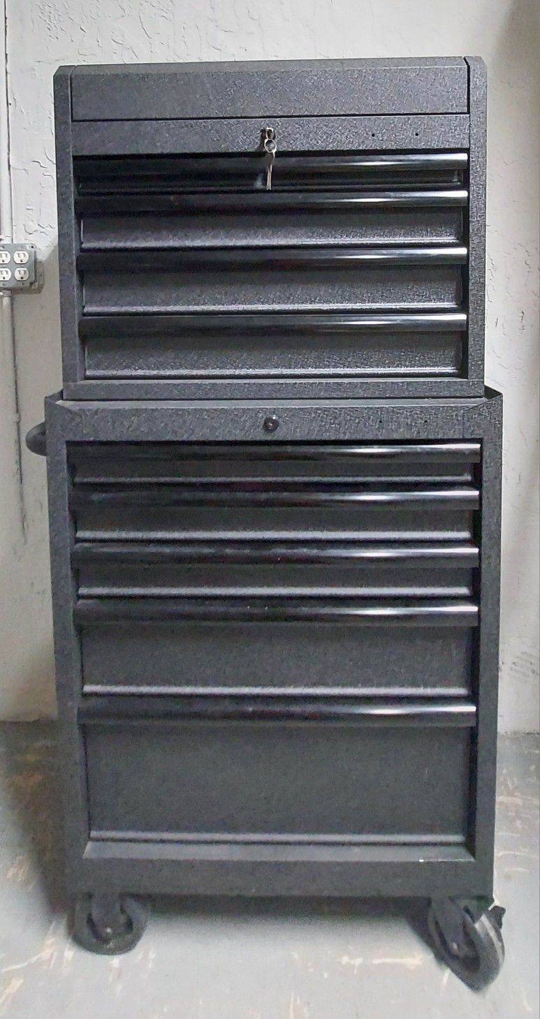 HuskyTool Chest and Rolling Cabinet (Textured Black)