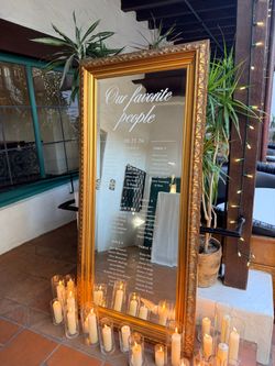 Large gold mirror