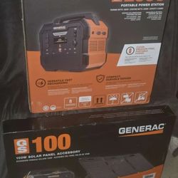 Generac Kit Portable Power Station And 100W Solar Panel 