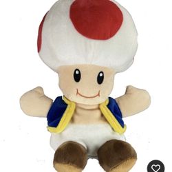 Toad Super Mario 10" Plush Hand Puppet Universal Studios Nintendo World NEW