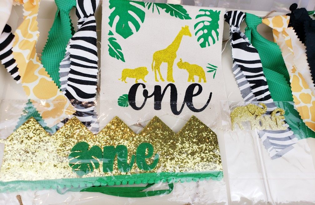 ONE JUNGLE SAFARI BIRTHDAY DECORATIONS