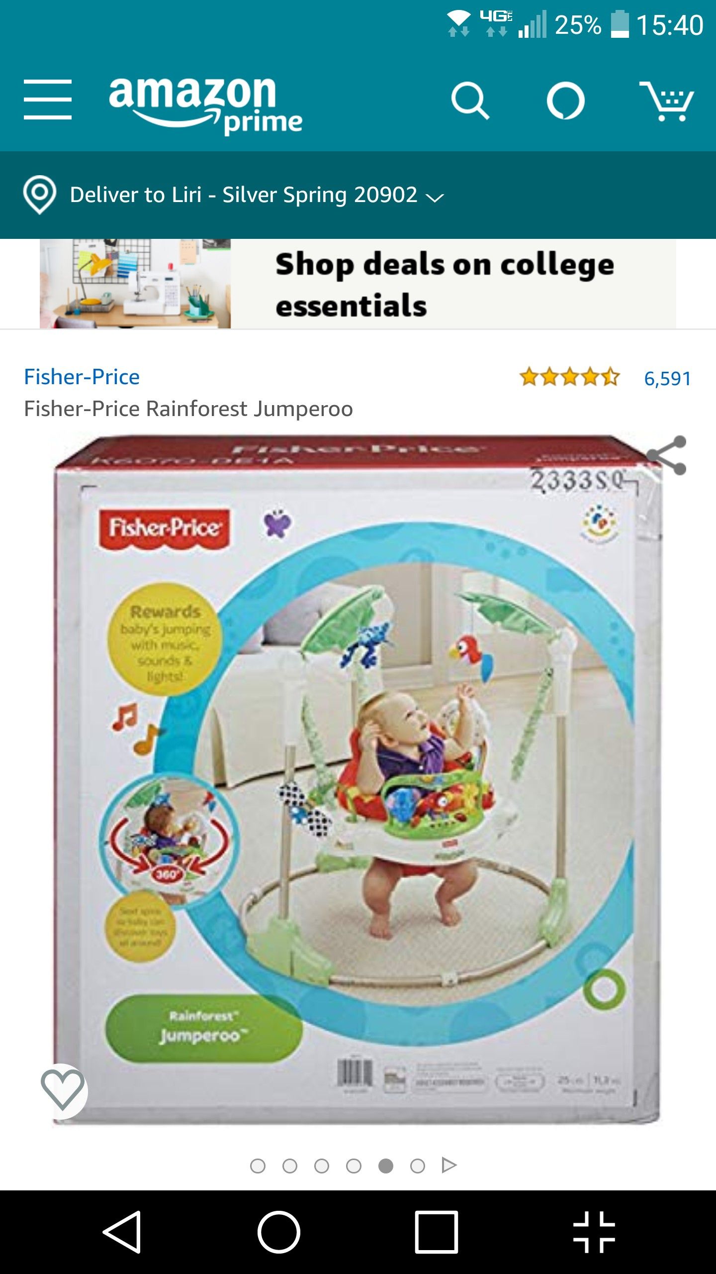 Rain forest bouncer Fisher price