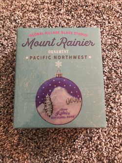 Glass Eye Studio Mount Rainier Ornament, NEW