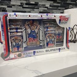 2025/26 TOPPS BASKETBALL SUPERBOX EXCLUSIVE ~ 15 PACKS PER BOX FLAGG ROOKIE YR