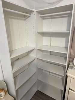 Two Shelfs Modified For Baby Clothes