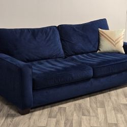 Pottery Barn Velvet Square Arm Sofa