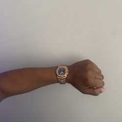 Luxury Automatic Gold-Tone Chronograph Watch