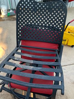 Hampton Bay Two Large Outdoor Patio Furniture Wrought iron bistro Chairs Lounge