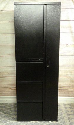 Utility Storage Cab with 3 File-Drawers, Adjustable Shelf - Delivered