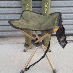 Cabelas Travel Lite Tripod Stool Chair- Olive Pair Set