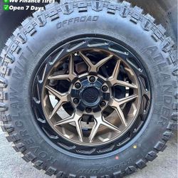 Matte Bronze Wheels fits gmc ford toyota chevrolet nissan and more 17 inch mud tires