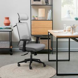 New Ergonomic  Chair Modern Office Chair with Lumbar Support Breathable Mesh Covering Fully Adjustable Armrests  New in box T-OCNC20004 Adjustable Off