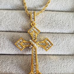 Cross Pendant With 23.5 Stainless Steel Chain