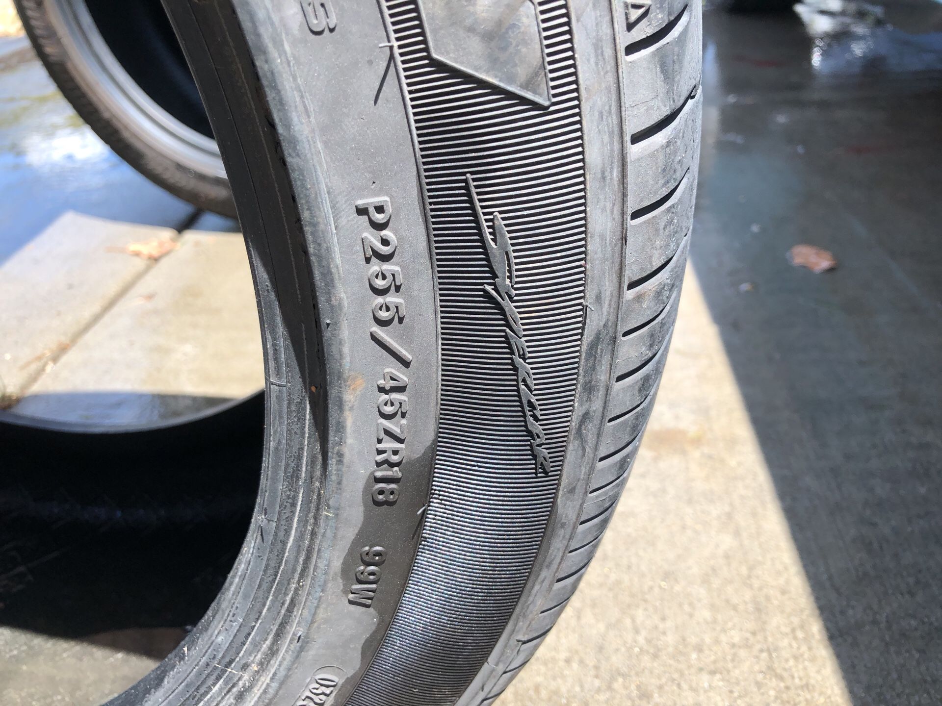 Tires 255/45/r18 both for $45
