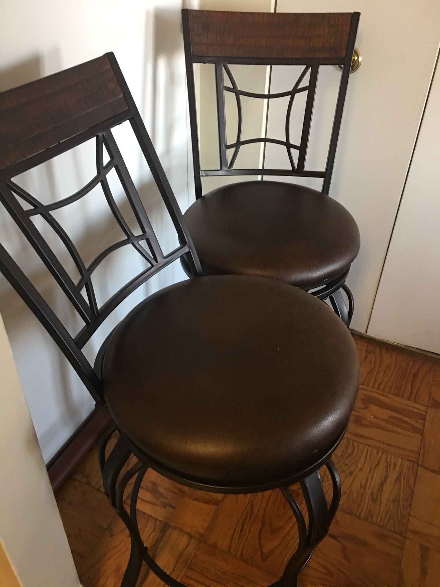 Bar height swivel chairs (2)