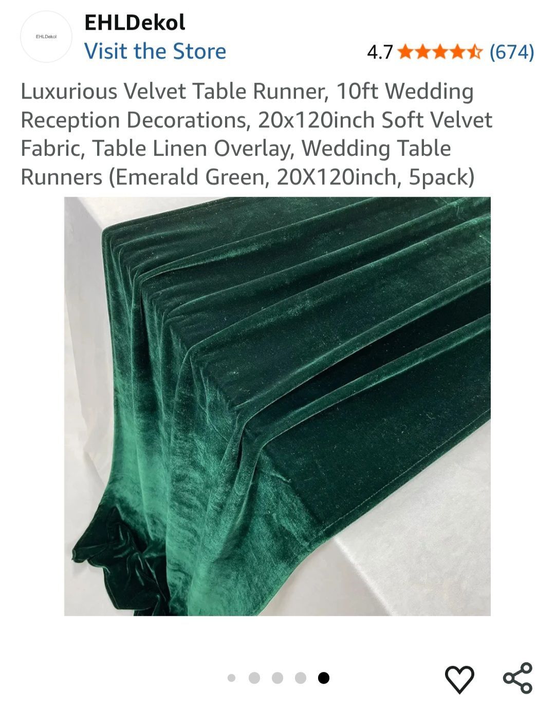 Emerald Green Table Runners (x4)