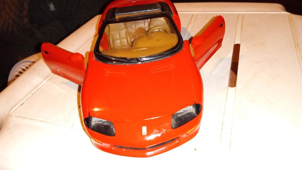 Metal Red Car Doors Open And Rolls