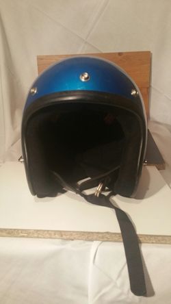 Vintage blue 1978 Honda Custom Honda line helmet size large